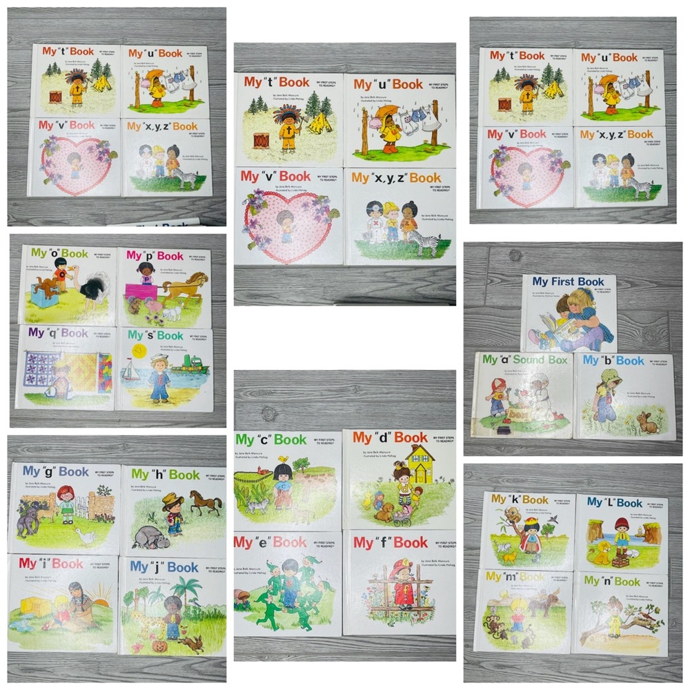 Vintage 23 leaning kids reading books my first steps to reading books Jane belk